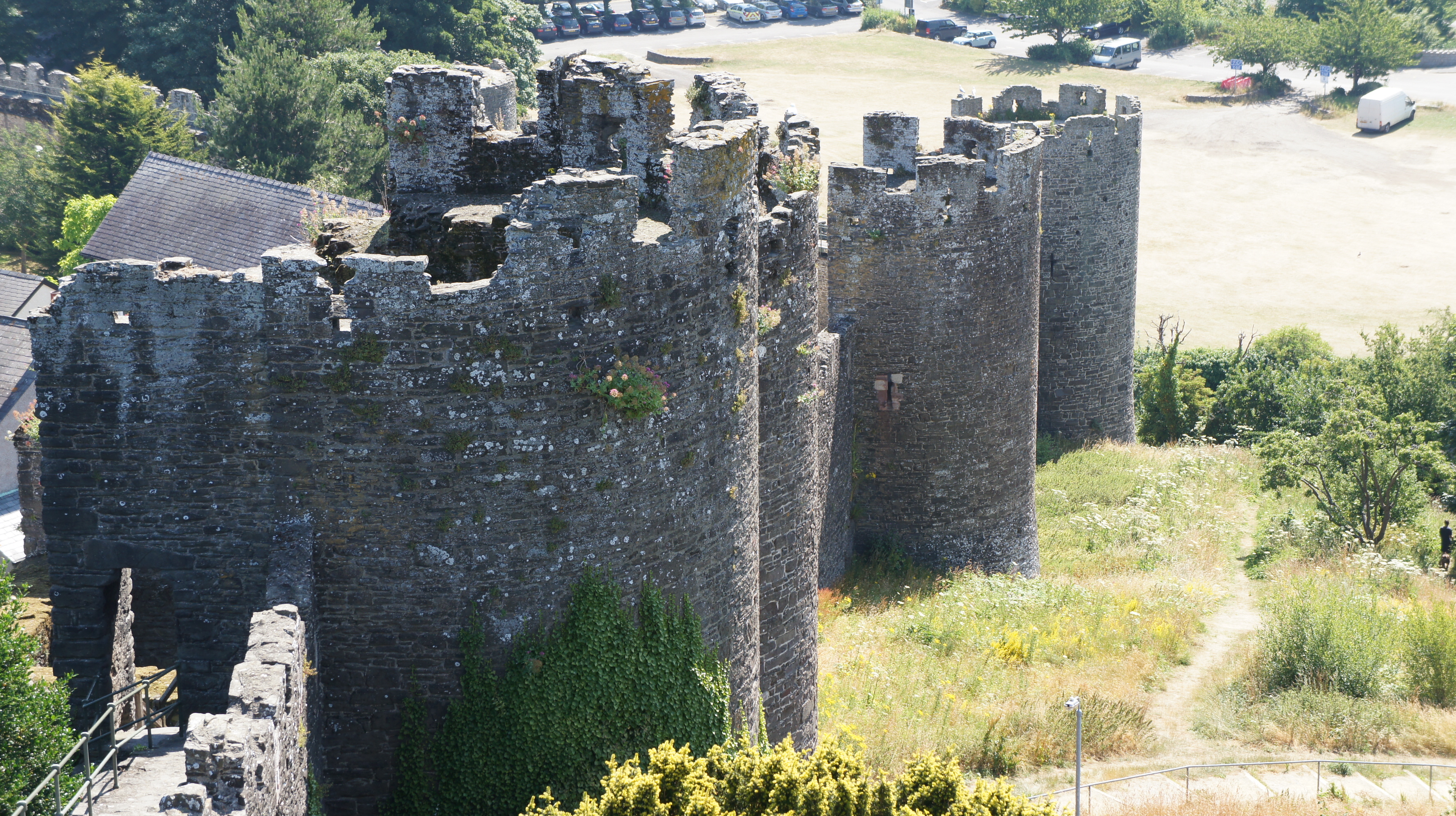 O lado leste da Muralha de Conwy Castell
